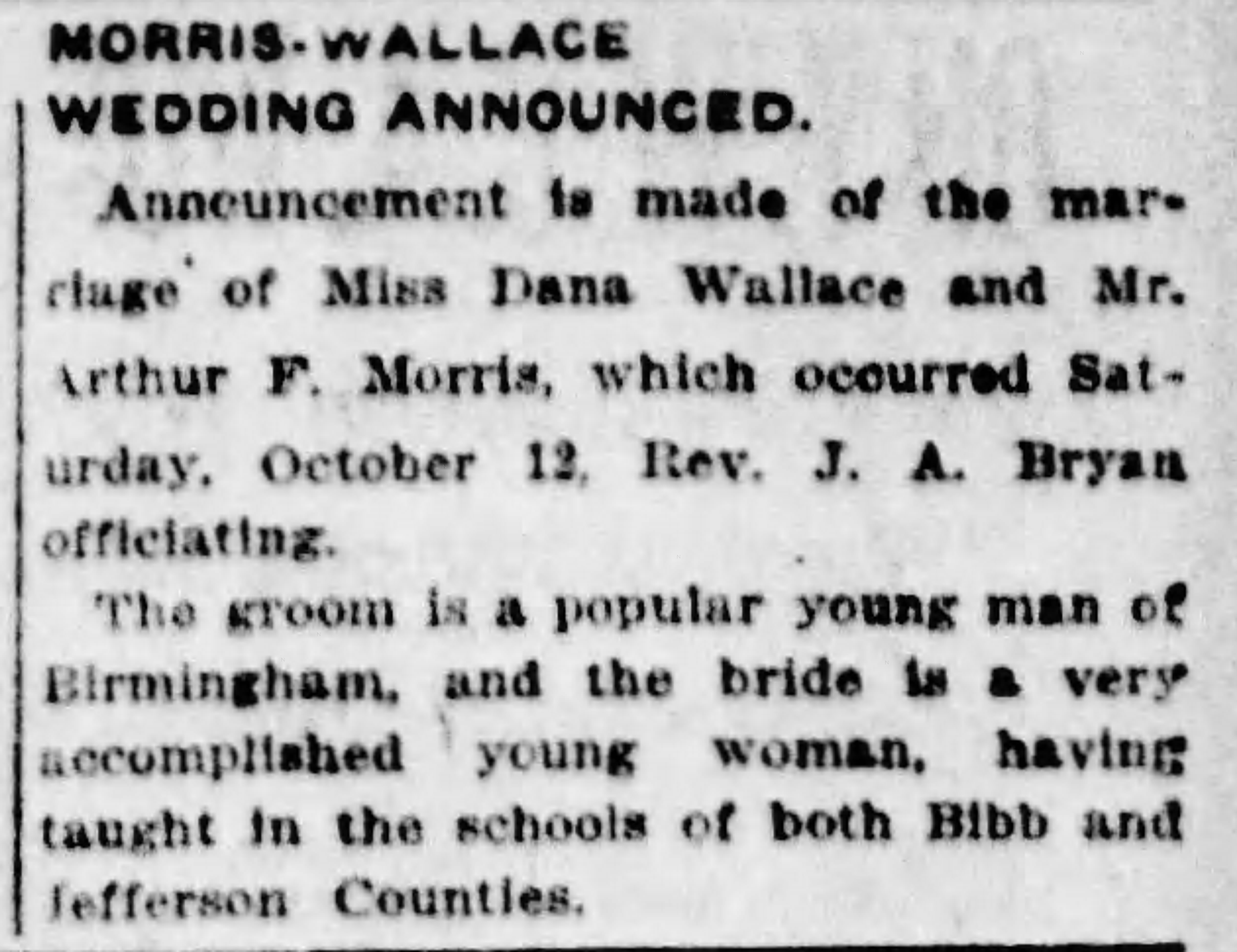 Dana Wallace-Arthur F. Morris